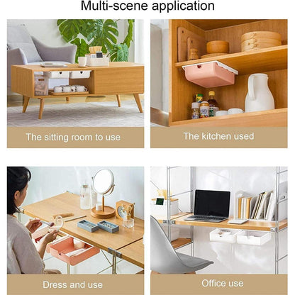 Selbstklebende Schublade Schreibtisch Weiß Organizer