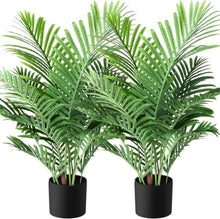 Künstliche Areca Kunstpalme 90cm 2er Pack Grün Tropical Fake Plant