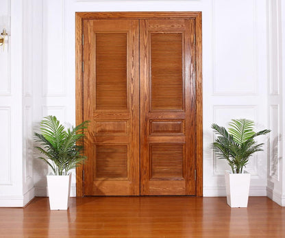 Künstliche Kunstpalme 90cm im Topf Deko Pflanze Grüne Hawaii Palme (2er