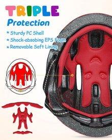 Kinder Fahrradhelm Niedliches 3D Cartoon Design Verstellbare