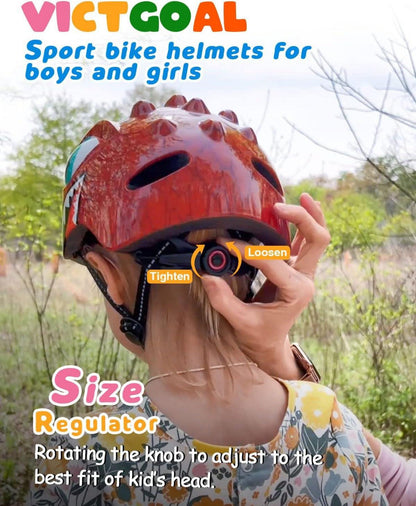 Fahrradhelm Kinder Cartoon 3D Skateboard Größe S Rot
