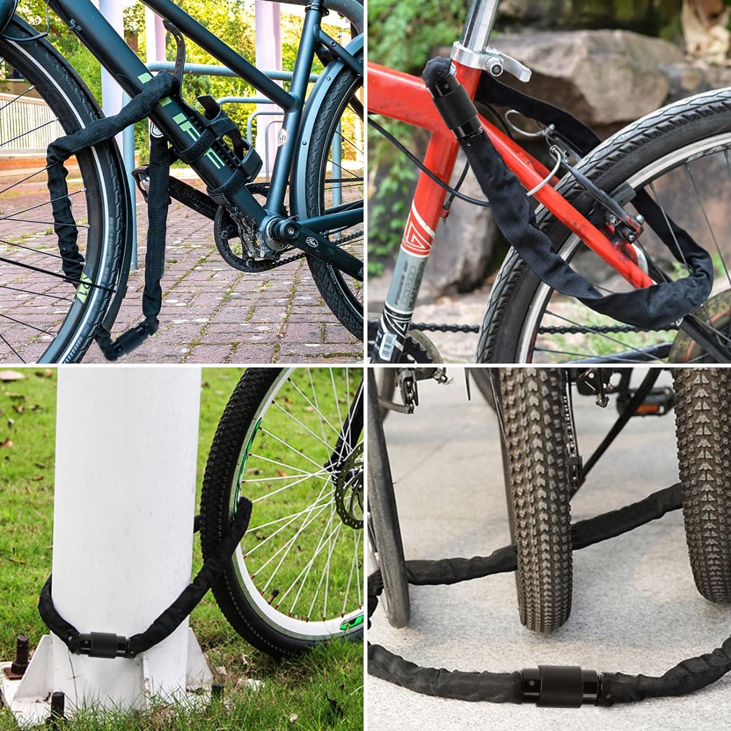 Fahrradschloss 100cm Schwarz Nylonhülle E Bike lock Kettenschloss