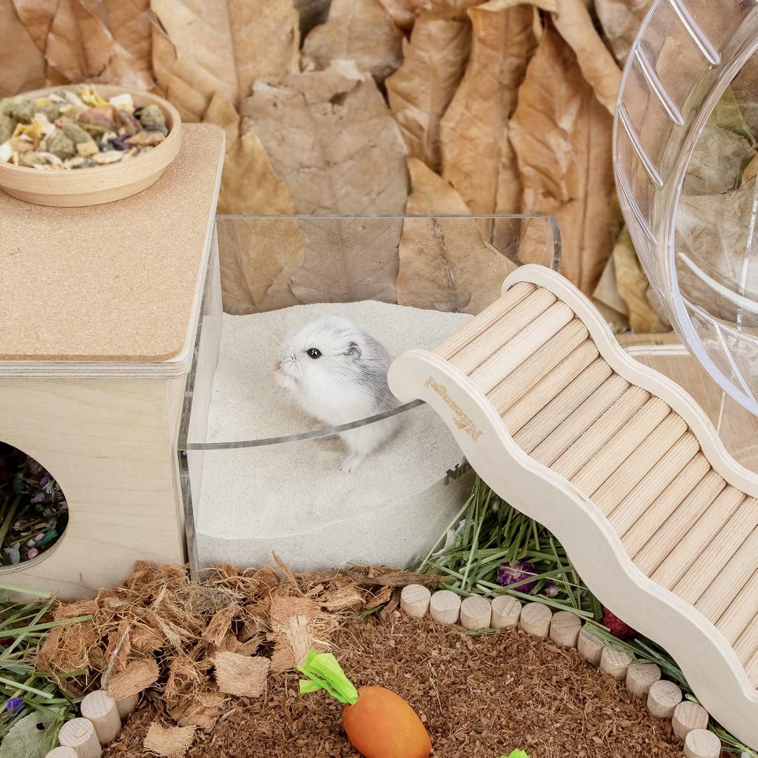 Niteangel Hamstersand für Töpfchen, Hamstersandbad, Rennmäuse, Mäuse, Lemming & Zwerghamster