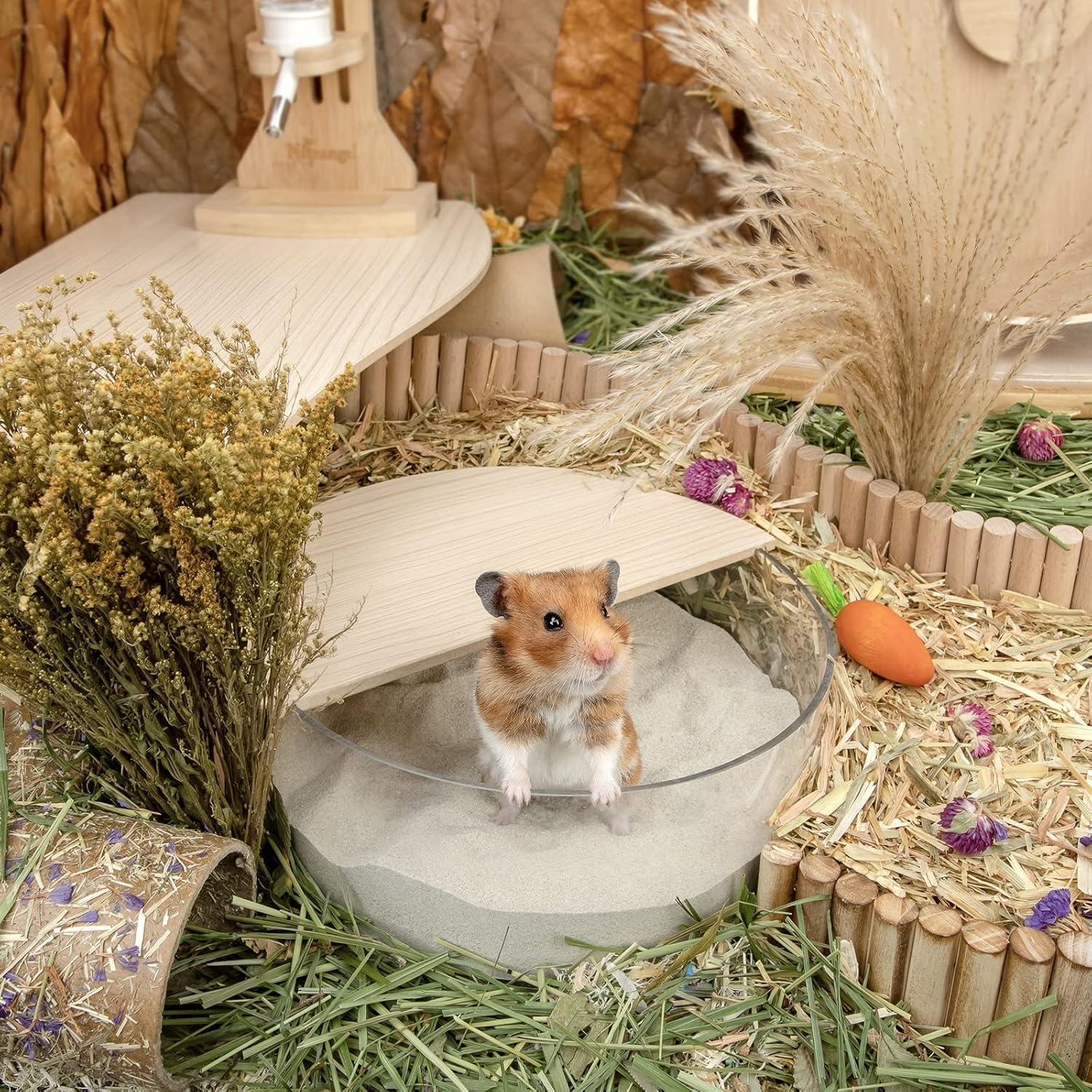 Trainingssand Hamstersandbad für Hamster, Rennmäuse 2 x blaues Etikett