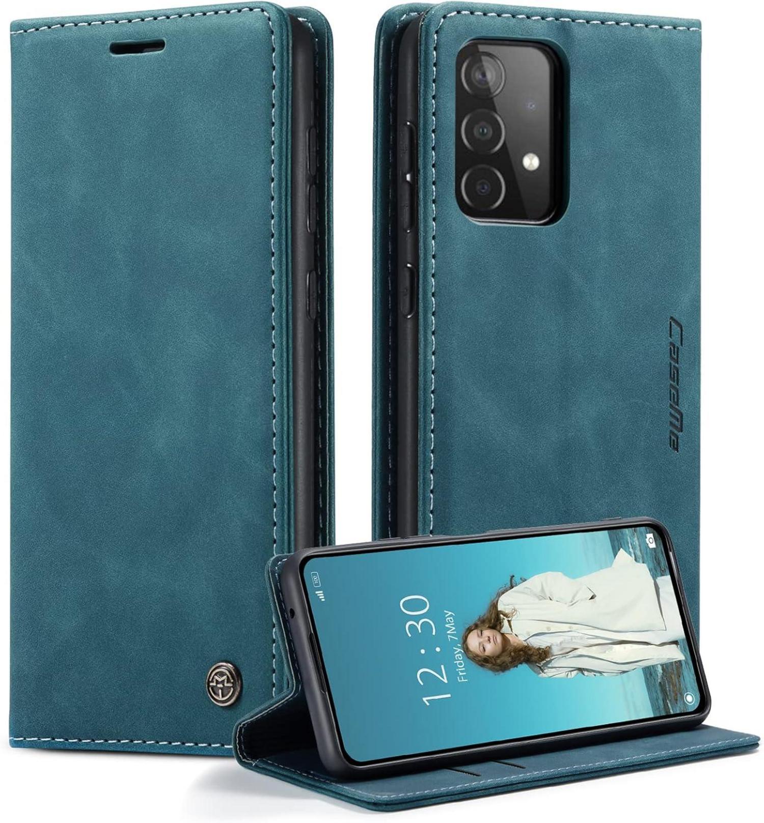 Handyhülle Samsung Galaxy A52S 5G/ A52 4G/5G Leder Flip Case Blaugrün