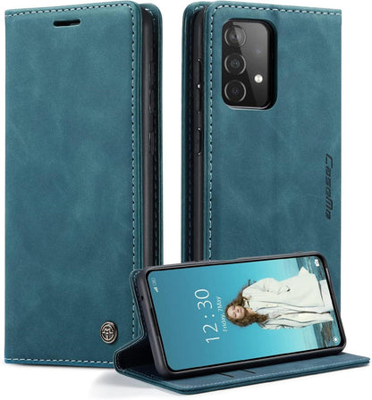 Handyhülle Samsung Galaxy A52S 5G/ A52 4G/5G Leder Flip Case Blaugrün