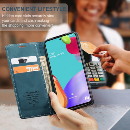 CaseMe Samsung Galaxy A52S 5G/ A52 4G/5G Lederhülle Flip Case Blaugrün