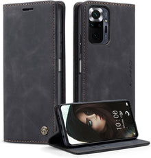 Handyhülle Xiaomi Redmi Note 10 Pro Max Leder Schwarz