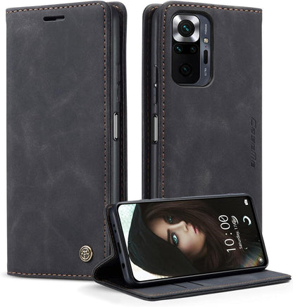 Handyhülle Xiaomi Redmi Note 10 Pro Max Leder Schwarz
