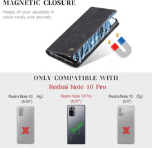Caseme Handyhülle Xiaomi Redmi Note 10 Pro Max Leder Schwarz