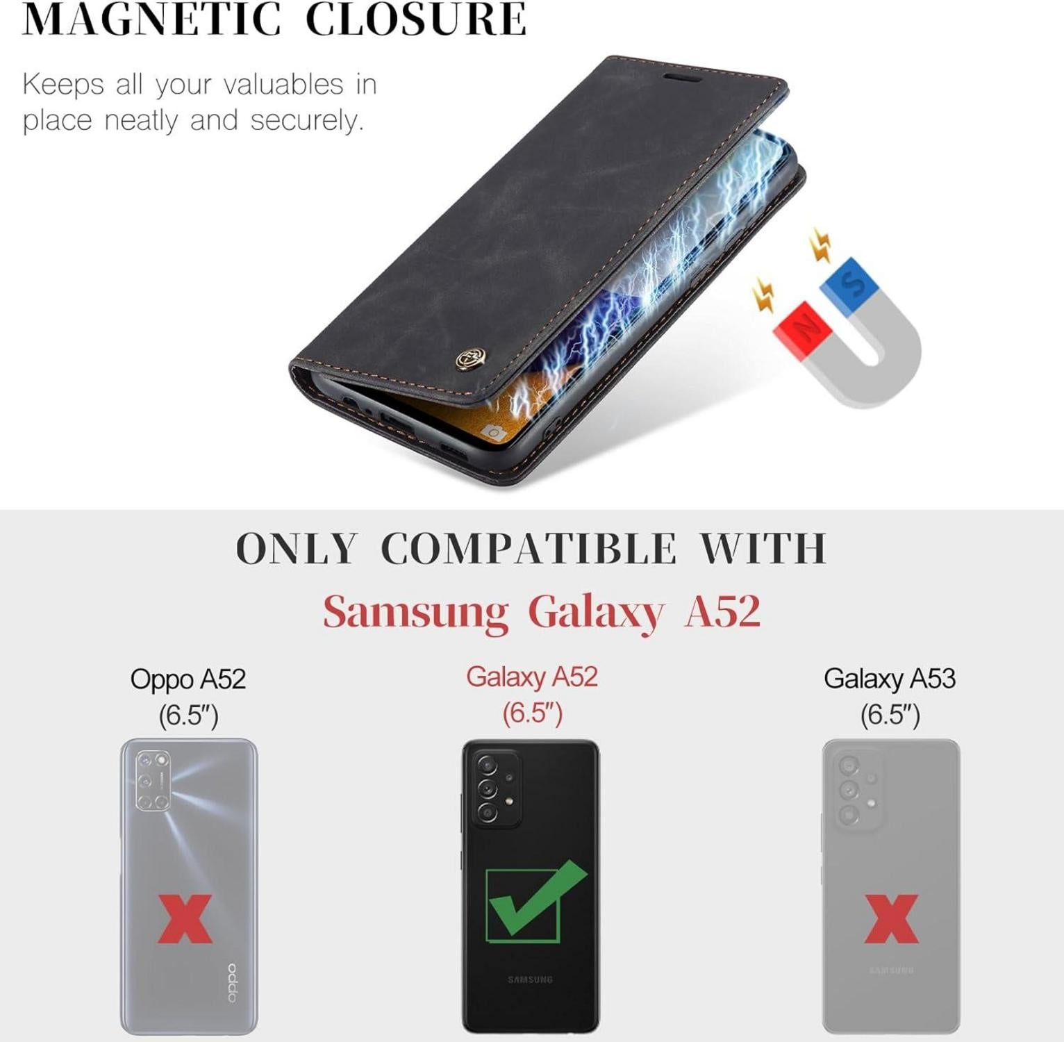 CaseMe Handyhülle Samsung Galaxy A52S 5G/ A52 4G Flip Case
