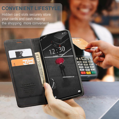 CaseMe Handyhülle Xiaomi 11 Lite Premium Leder Klapphülle Magnet Standfunktion