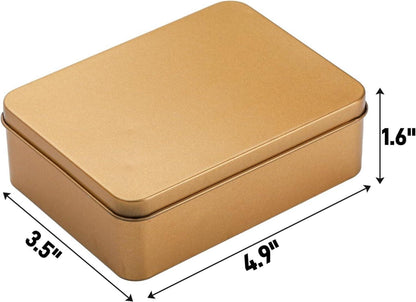 16er Set Rechteckige Metalldosen mit Deckel für Süßigkeiten