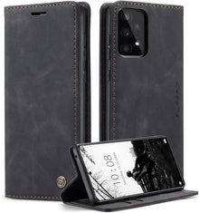 CaseMe Handyhülle Samsung Galaxy A53 5G Premium Leder Flip Case