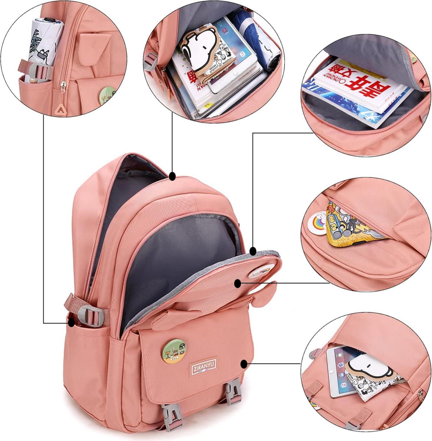 Rucksack Damen Schulrucksack Mädchen Teenager Laptop 15,6 Zoll