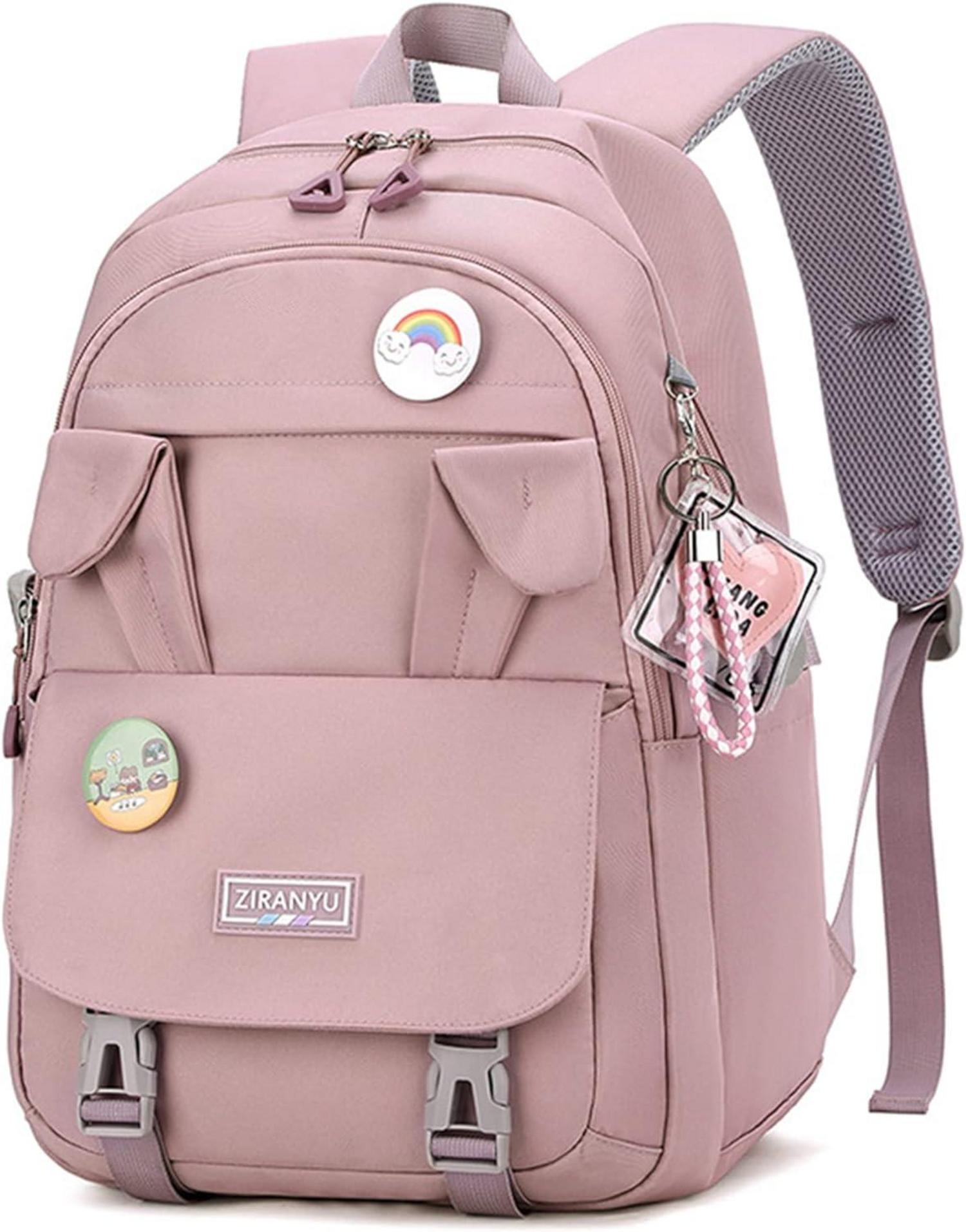 Rucksack Damen Mädchen Schulrucksack 15,6 Zoll Anti-Diebstahl Große