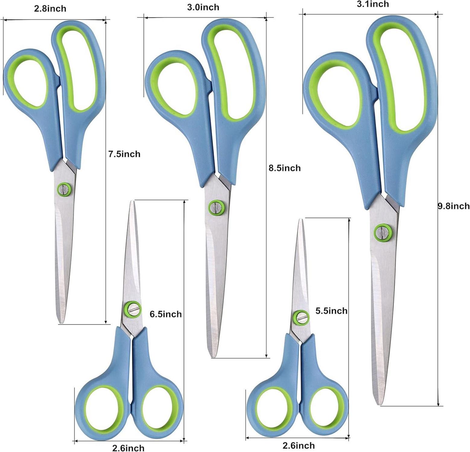 5-teiliges CCR Scheren Set mit Edelstahlklingen und Soft-Grip