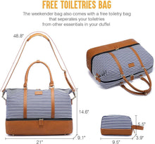 Sucipi Reisetasche Damen Weekender Groß Canvas PU-Leder