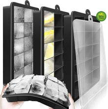 Silikon Eiswürfelform 3er-Pack flexible mit Deckel BPA-frei