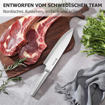 Hochwertiges 5-teiliges Küchenmesser Set Edelstahl Koch Brot Fleisch Allzweck