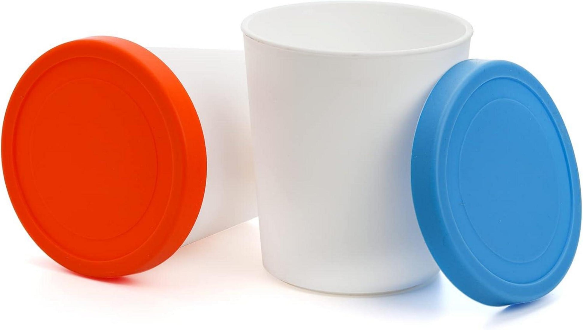 Peohud Eiscreme Behälter 4er Set 1 Liter BPA-frei mit Silikondeckel