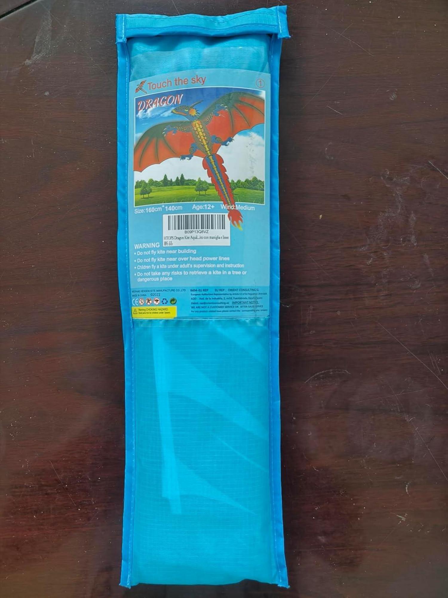 Klassischer Drachen für Kinder 55 Zoll x 62 Zoll - Flugdrachen mit Griff und Linien