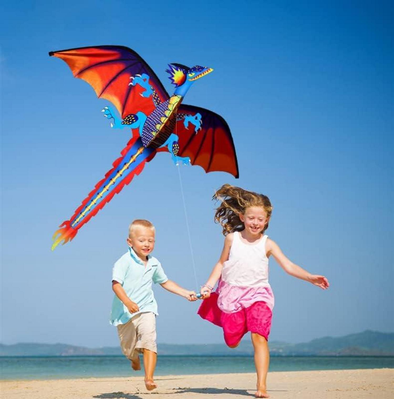 Drachen Touch the sky Flugdrachen 55 Zoll x 62 Zoll für Kinder Stabil im Himmel