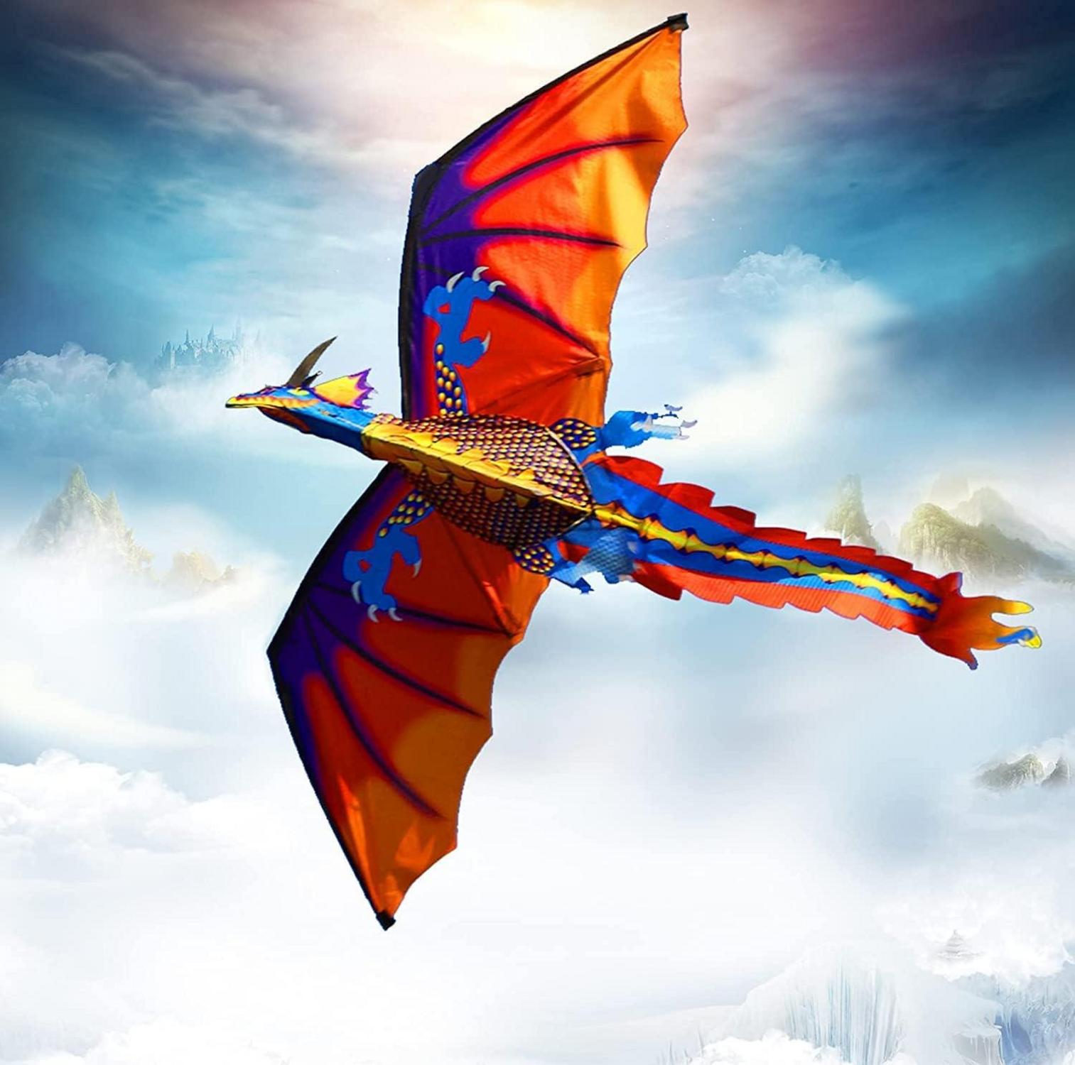 Drachen Touch the sky Flugdrachen 55 Zoll x 62 Zoll für Kinder Stabil im Himmel