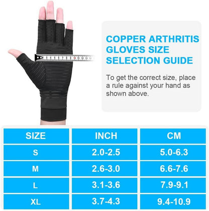 Kupfer Arthritis Kompressionshandschuhe Fingerlos Schmerzlinderung