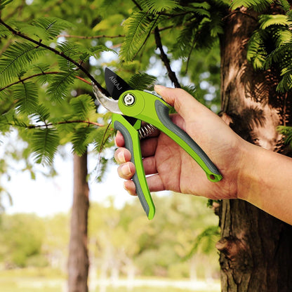AIRAJ Gartenarbeit Set Bypass Amboss Gartenschere Edelstahl rutschfester Griff