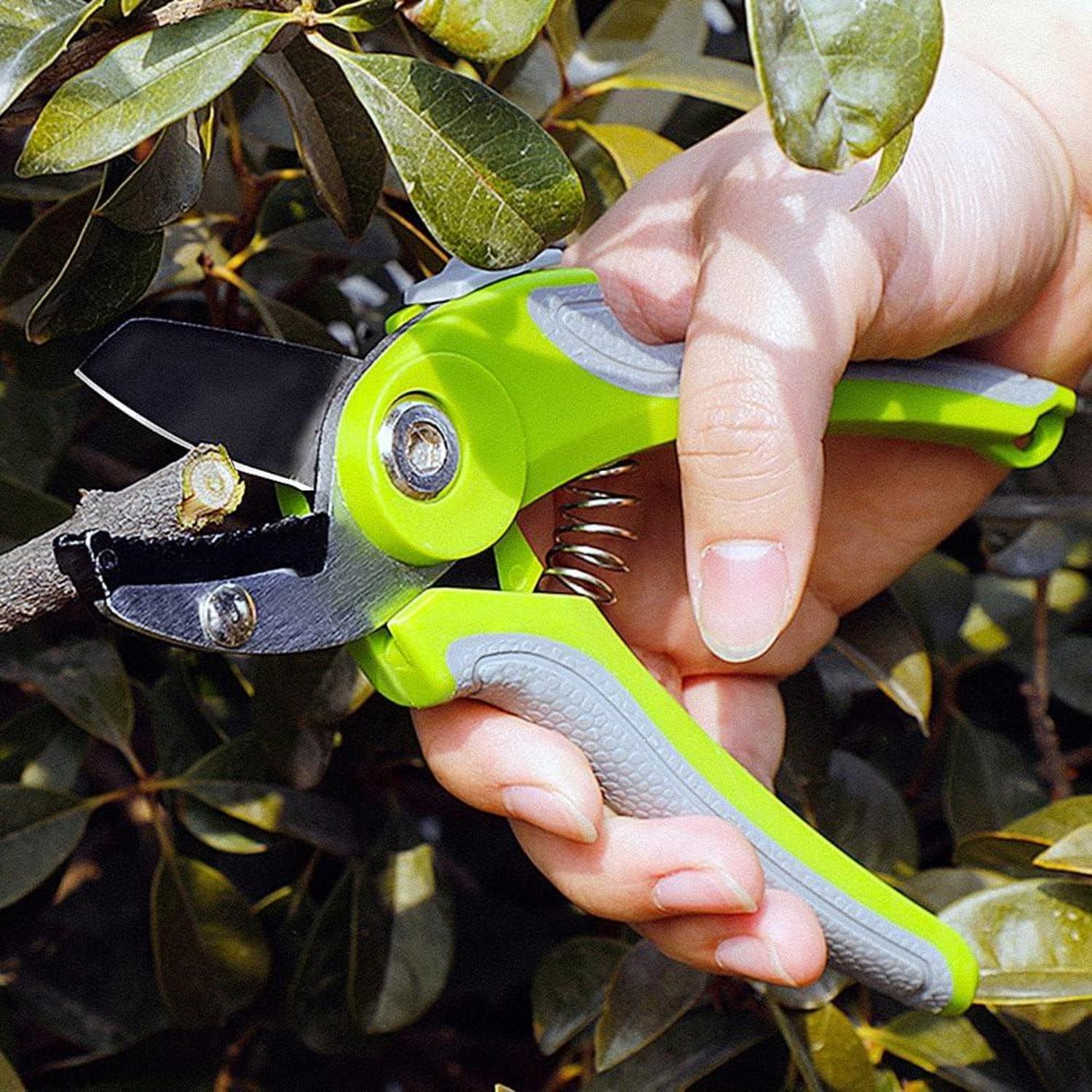 AIRAJ Gartenschere Set Bypass Amboss rostfrei 2 Stück