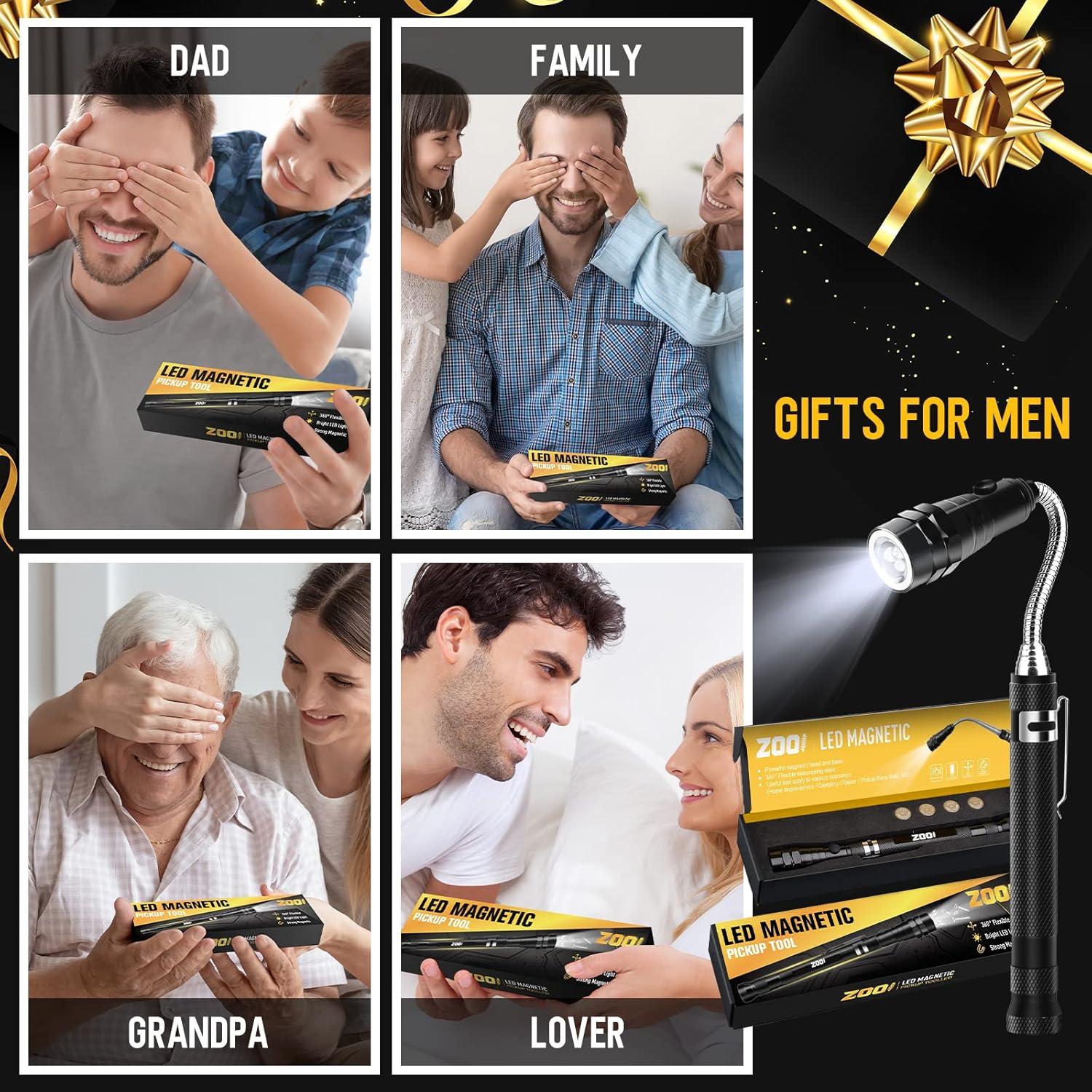 Teleskopmagnet Werkzeug mit LED für Männer, Geschenke für Papa