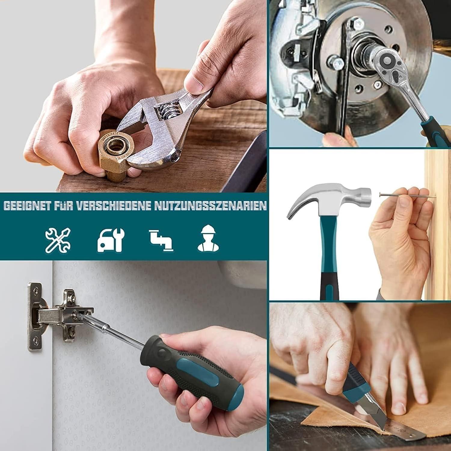Werkzeugkoffer Profi 257 tlg. Handwerkzeug-Set Ratschen Steckschlüssel