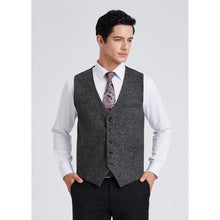 HISDERN Herren Anzugweste Retro Hochzeit Baumwolle