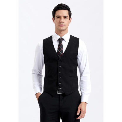 Herren Anzugweste Baumwolle V-Ausschnitt Business Party
