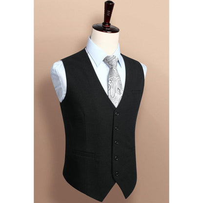 Herren Anzugweste Baumwolle V-Ausschnitt Business Party