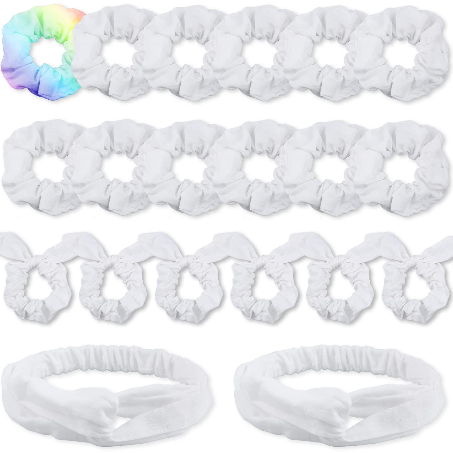 Haargummis Scrunchies für Batik DIY Baumwollschleife 20 Stück