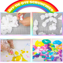 Weiße Haargummis Scrunchies Set für Batik DIY Mädchen Damen