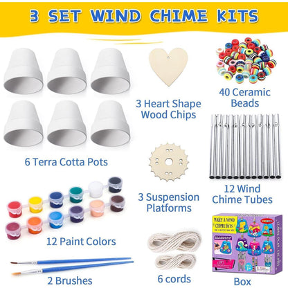 DIY Windspiel Bastel Kit Kinder Malen Kreativ Geschenk Spaß