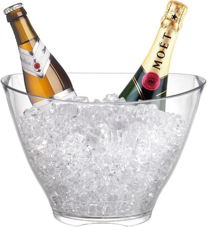 Transparenter Acryl Eiskübel 4L Party Getränke Aufbewahrung Champagner