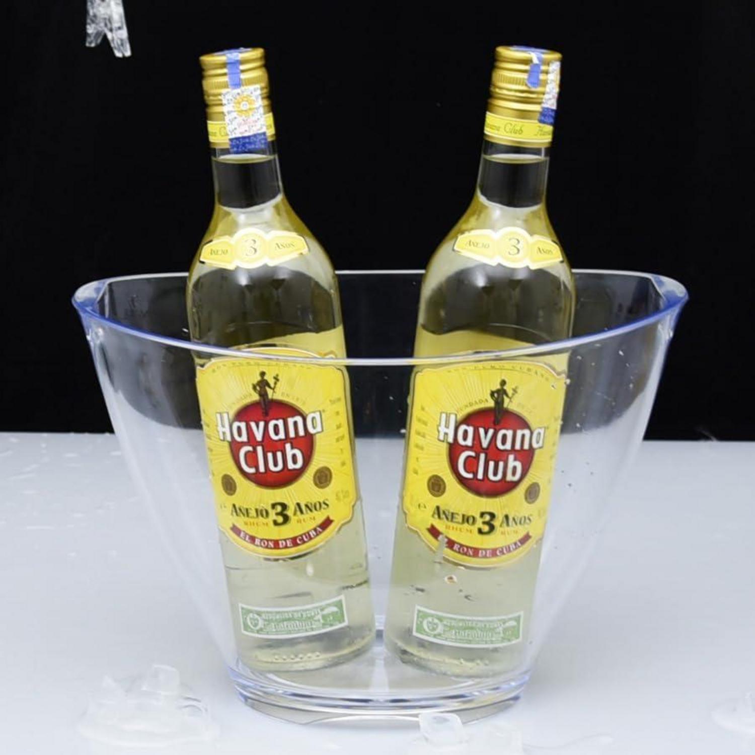 Eiskübel Acryl Champagnereimer transparent 4 Liter oval Bar Getränke