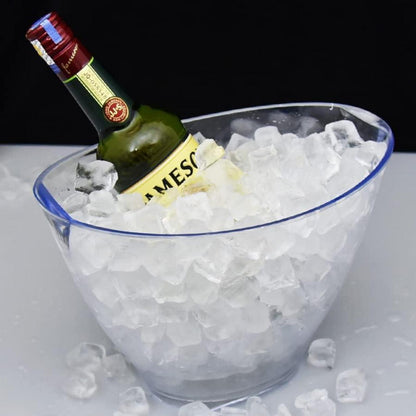 Eiskübel Acryl Champagnereimer 4 Liter transparent oval Bar Whisky Wein Bier