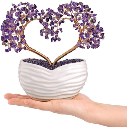 Amethyst Kristallbaum Feng Shui Figur Geldbaum 20-21 cm