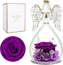 Engel Ewige Rose Muttertag Geschenk Mama Handgefertigte Blumenfigur