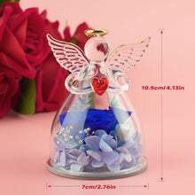 Miofula Ewige Rose Engel Geschenk für Mama Oma Blau