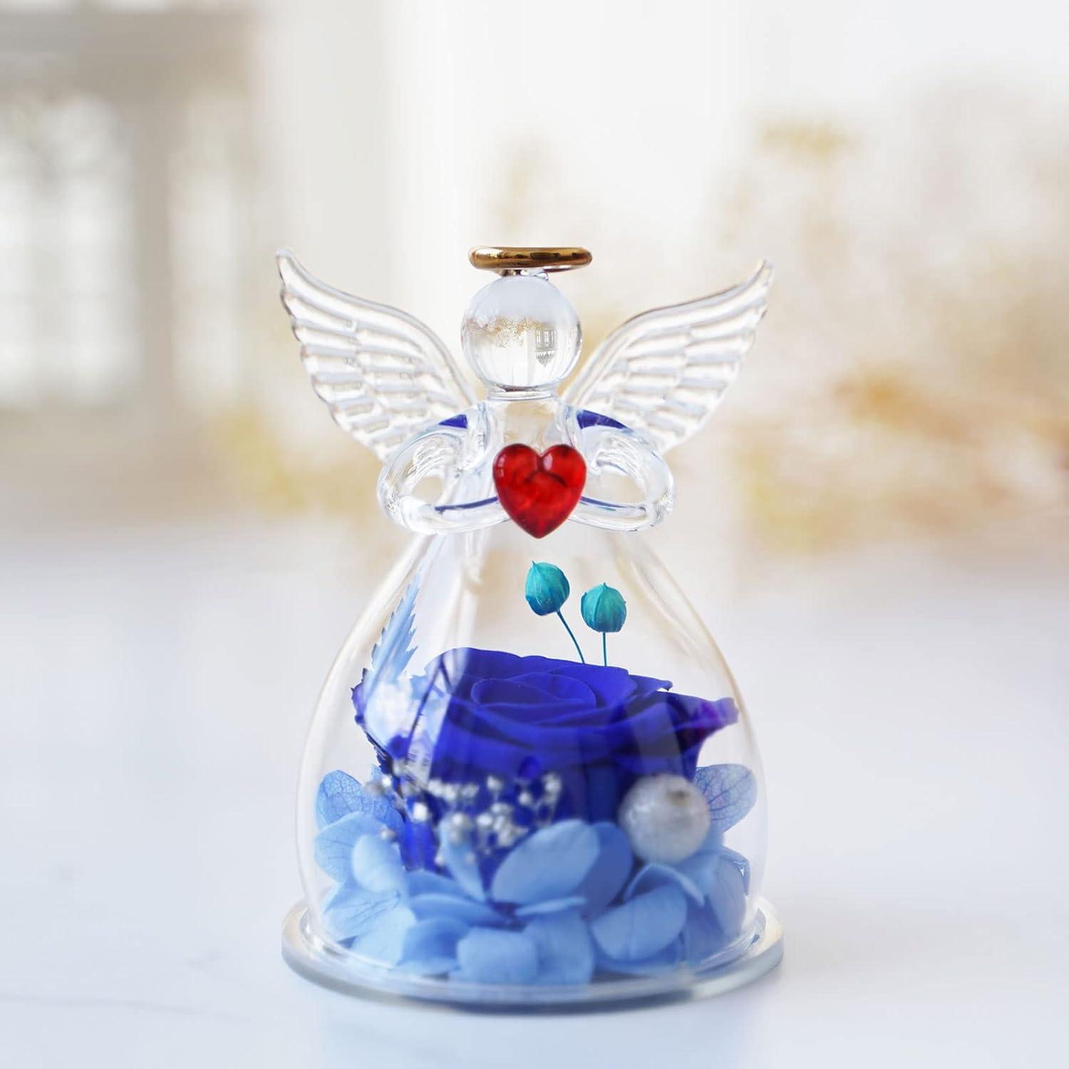 Ewige Rose Engel Geschenkbox Mama Oma Forever Blau