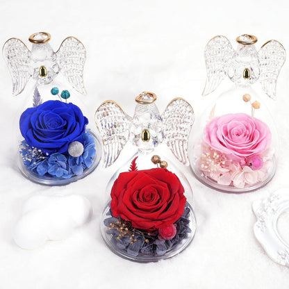 Ewige Rose Engel Figur Geschenk für Frauen Mama Oma