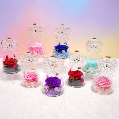 Ewige Rose Engel Figur Geschenk für Frauen Mama Oma