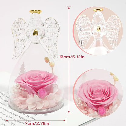 Ewige Rose Engel Figur Geschenk für Frauen Mama Oma