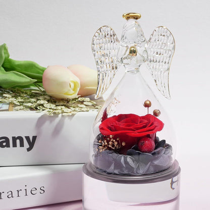 Ewige Rose in Engel Figur geburtstagsgeschenk für frauen